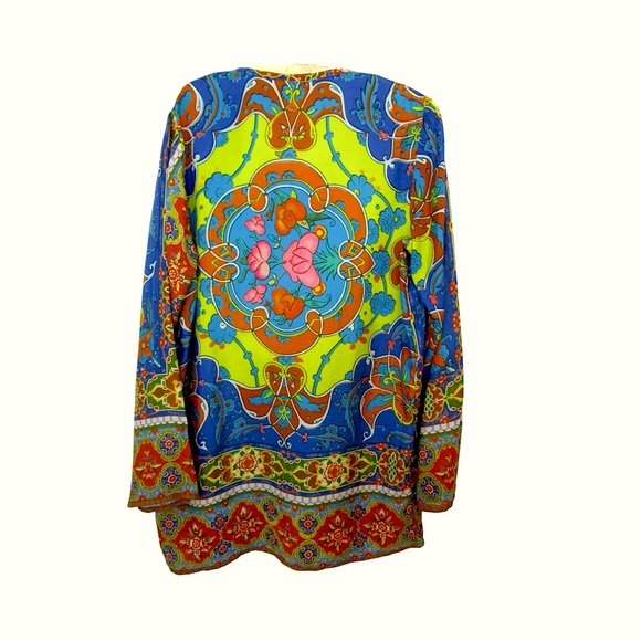 New Johnny Was Valeni Silk Georgette Top Sz S - Picture 3 of 16